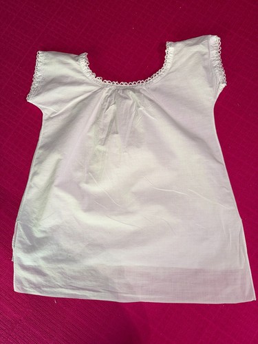 Ancienne chemise robe de petite fille en fil de coton - Picture 4 of 4