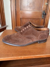 EDWARD GREEN x TRAFALGAR 10.5E UK / 11 US BROWN SUEDE WINGTIP SHOES