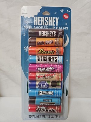 10 Pack Hershey Assorted Flavored Lip Balm/stick New in Package. T-99