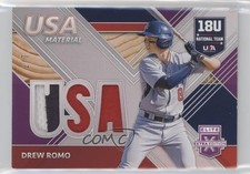 2020 Panini Elite Extra Edition USA Baseball Material Purple 2/7 Drew Romo 7m3