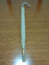 Vtg Umbrella Karl Lagerfeld Beige Leather Handle Perfume Club NIP