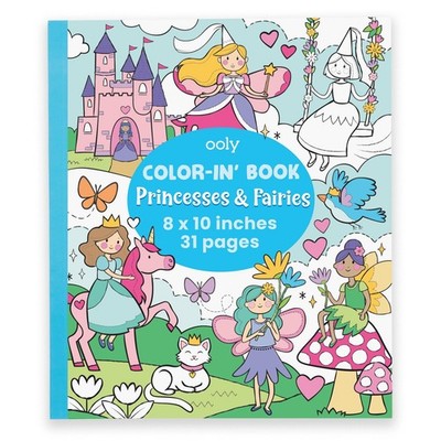 OOLY Coloring Book for Toddlers, 1 Count (Pack of 1), Princesses & Fairies 