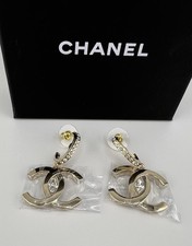 Beautiful Chanel CC Crystal Earrings Authentic Brand New With Box