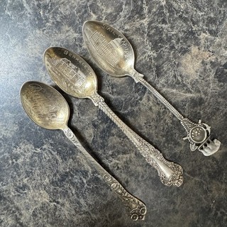 Vintage Sterling Silver California Souvenir Spoons 26.9 grams