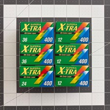Vintage Lot 6 Fujicolor Superia X-TRA 400 35mm Film Expired Assorted Exposures
