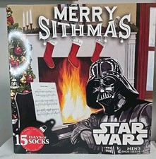Star Wars 15 Days of Men's Socks Christmas Advent Calendar shoe Size 6-12