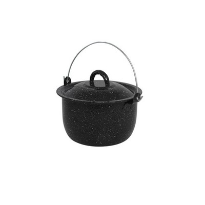 3.0qt Enamel Convex Kettle, Black