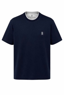 Brunello Cucinelli Cotton Blue T Shirt For Men Size S