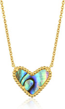 Heart Necklace for Women Dainty 14K Gold Filled Necklace Cute Heart Pendant Adju