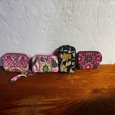 Vera Bradley Quilted Cotton Accessory Lot Wristlets Phone Case Coin Purse 4pc