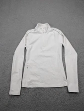 Outdoor Voices Pullover Womens XS White Quarter Zip Mock Neck Athletic Layer