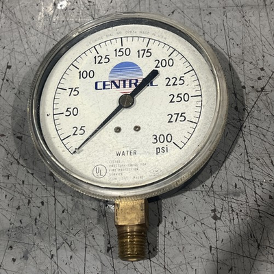 #ad 🔥Central 233H P1590 Pressure Gauge 300 PSI Used Free Shipping🇺🇸 $20.00