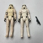 Vintage Star Wars Kenner 1977 A pair of Stormtrooper Action Figures with one gun