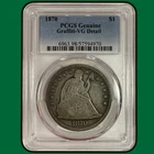 1870 Seated Liberty Dollar Very Good PCGS VG Coin, Details #37765