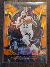 2022 Panini Select Concourse #12 Karl-Anthony Towns Orange Flash Prizm