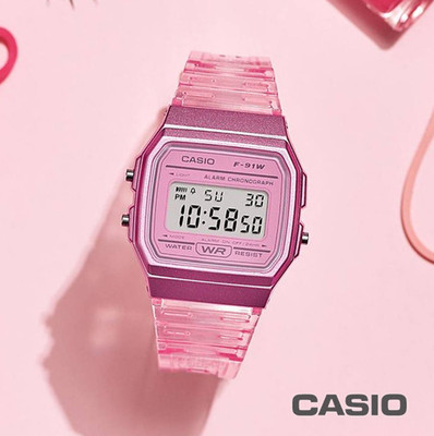 Casio F-91WS-4 Clear Digital Watch | Student Casual Jelly Band