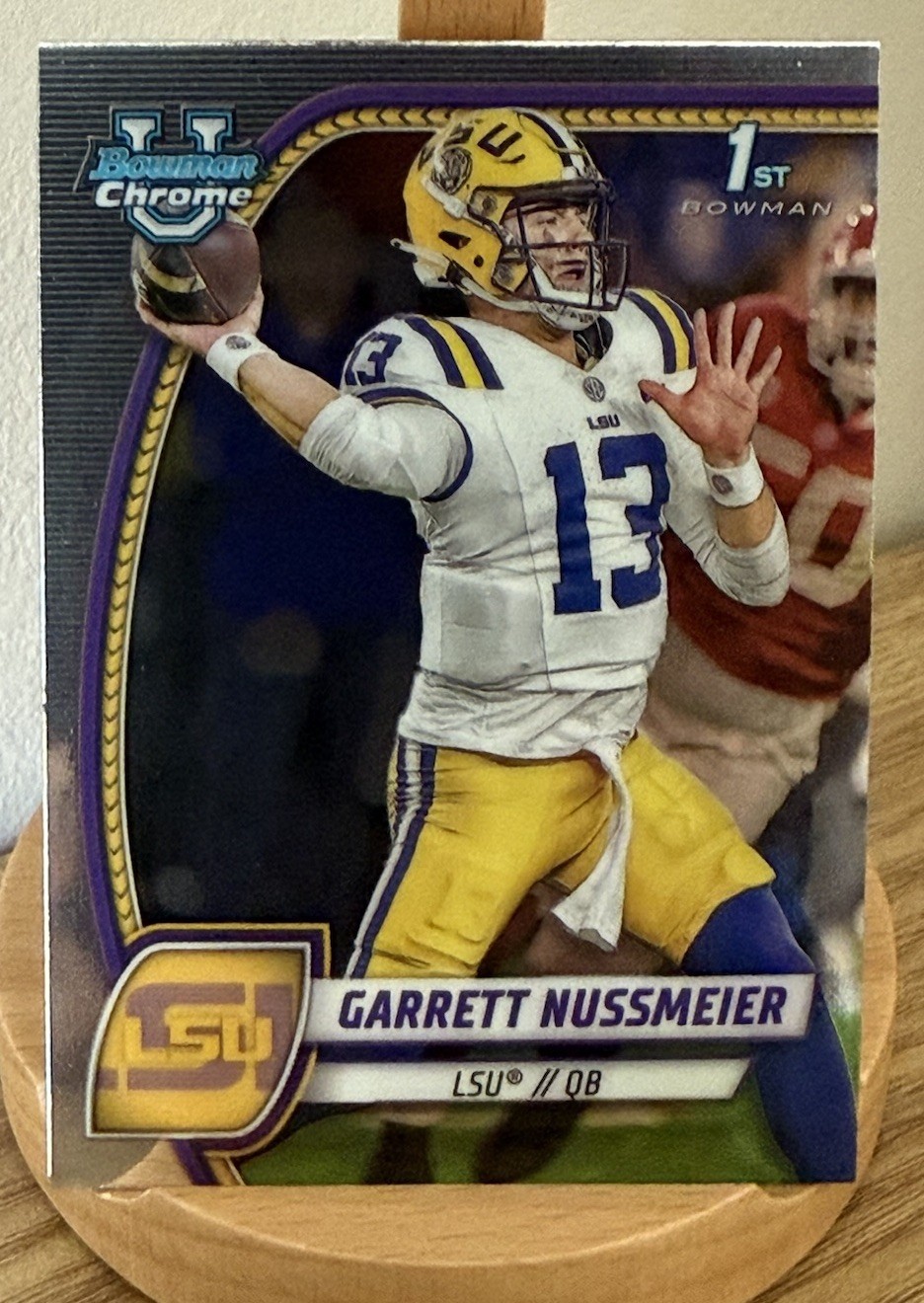 2024 Bowman University Chrome - Garrett Nussmeier #5 (RC) - LSU QB