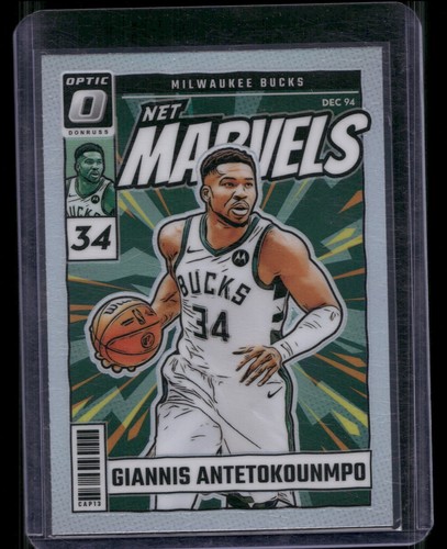 GIANNIS ANTETOKOUNMPO 2024-25 PANINI DONRUSS OPTIC #6 NET MARVELS HOLO BUCKS