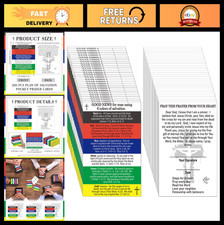 200 Pcs Salvation Gospel Tract Cards - Pocket Prayer Postcards, Bible Verse Book