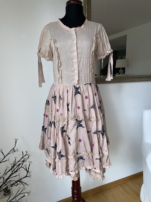 Odd Molly Kleid Skandi Stickerei Designer Exklusiv Boho Rarität Gr 2 M wie Neu