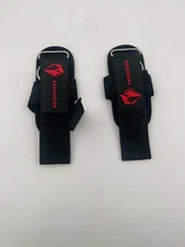 1 Pair of Ekkovision Weight Lifting Straps With Cuffed D Ring Wrist Support