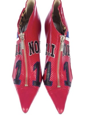 RARE Vintage 2002 Red Illinois Dolce & Gabbana Sporty Booties  8.5  IT 38.5