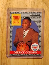 1990-91 NBA Hoops NBA Draft Lottery Pick Derrick Coleman #390 Rookie Card (RC)