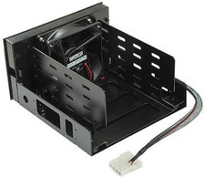 Dual 5.25 In. Drive Bay to Triple 3.5 In. HDD Cooling Box