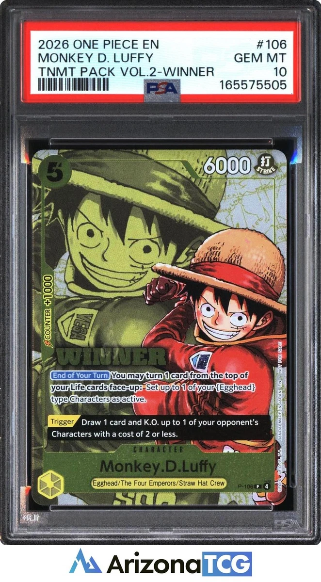 Monkey.D.Luffy P-106 One Piece Promotion Cards | eBay