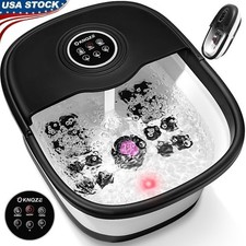 All-in-One Electric Foot Bath Spa Wireless Remote Massage Heat Bubble Care New