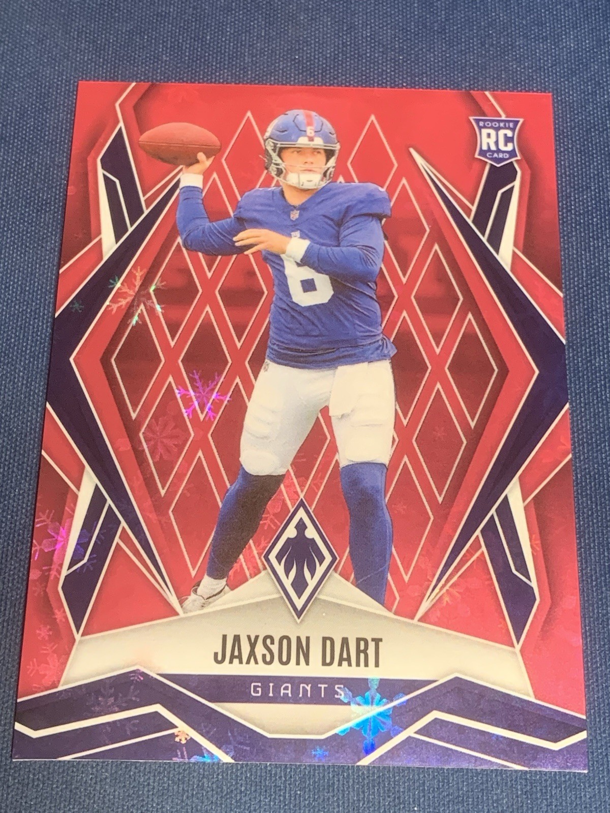 2025 Phoenix #200 Jaxson Dart Pink Winter /299 Rookie Card RC New York Giants