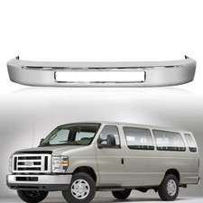 Chrome Steel Front Bumper For 2008-2019 Ford Econoline E150 E250 E350 E450 E-150 Chrome Steel Front Bumper For 2008-2019 Ford Econoline E150 E250 E350 E450 E-150