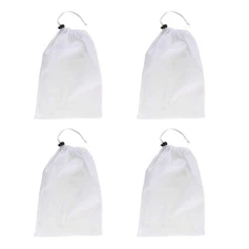4 Pcs Pool Vacuum Replacement Mesh Bag Pool Cleaner Bags Drawstring Fine Mesh...
