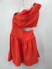 Pre-Owned Farm Rio Orange Size XS One Shoulder Short Sleeveless Dress