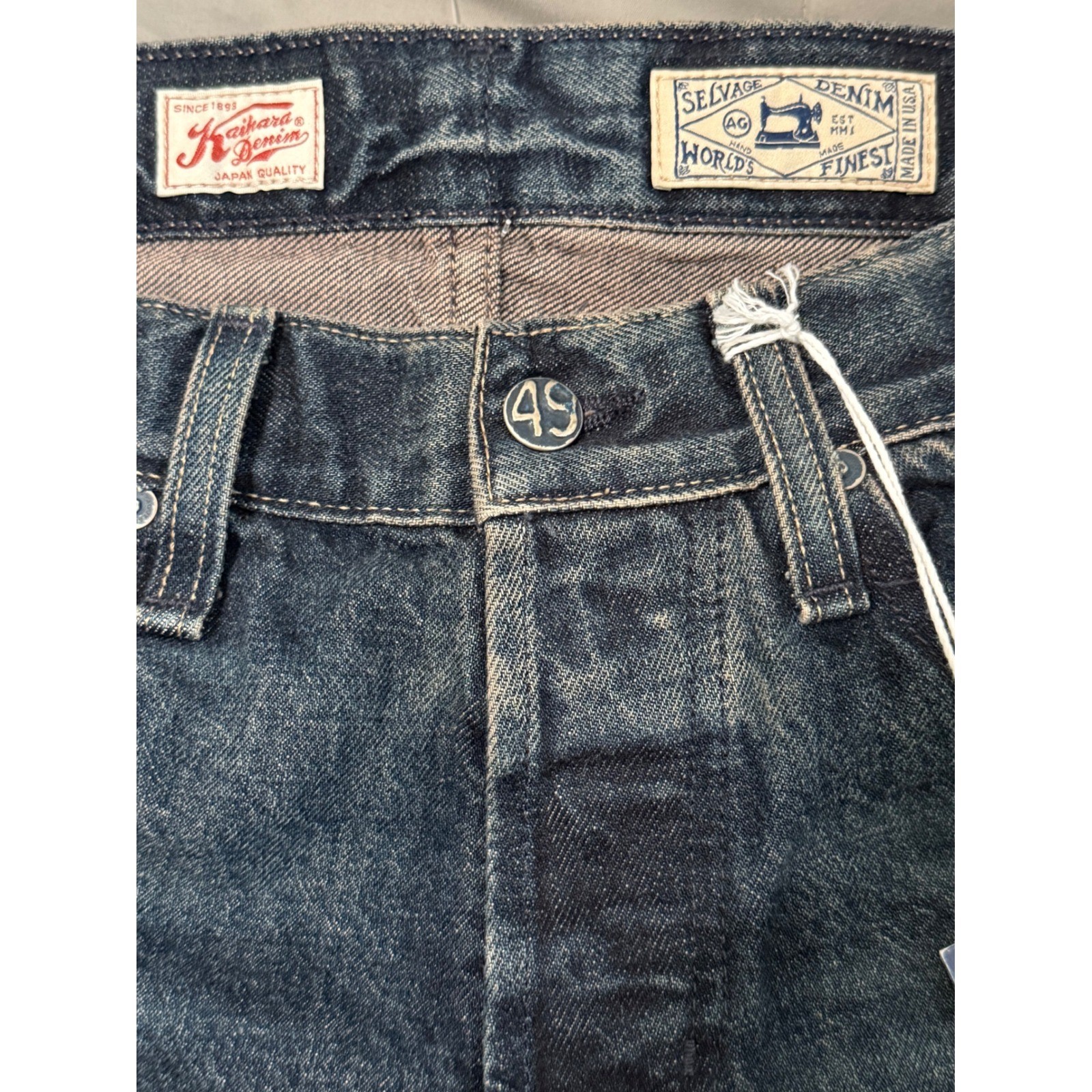 AG Adriano Goldschmied Kaihara Tellis Jeans 15oz Selvedge Denim 28x33 thumbnail 7