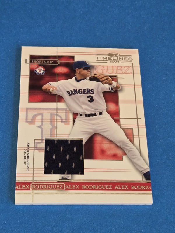 ALEX RODRIGUEZ - 2004 DONRUSS TIMELINES GAME-USED JERSEY CARD #3
