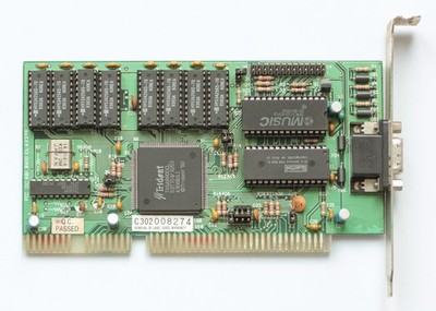 ISA graphics card - TRIDENT TVGA8900CL - 1MB - TESTED - NO TARIFF