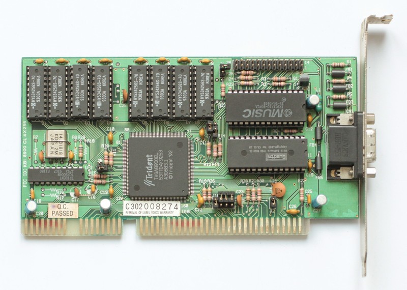 ISA graphics card - TRIDENT TVGA8900CL - 1MB - TESTED - NO TARIFF