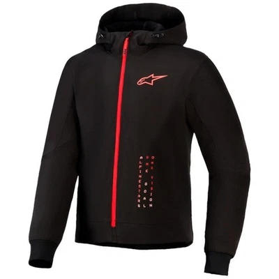 Alpinestars Radium Tech Black / Bright Red Motorcycle Hoodie MEDIUM - image 1 of 4