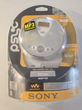 Sony Psyc D-NE300 HC CD Walkman Gray Atrac3 Plus MP3 Sonic Stage Headphones