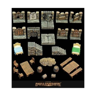 Dwarven Forge Dwarvenite Bemaltes Dungeon Dressing Pack Neu