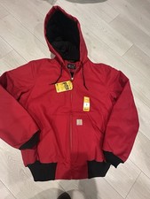 NWT Carhartt Active Jacket J140 Industry Red Mens Medium M Tall