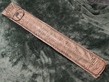 Randy Cantrell Envelope Style Custom Pool Case 1x2 Genuine Croc Embossed Leather