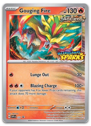 Gouging Fire - 151 #151 (Holo) (NM) SV: Scarlet & Violet Promo Cards SVP Pokemon
