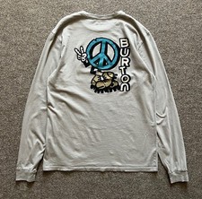 Burton Grey Long Sleeve Graphic T-Shirt Unisex Men Womens XS Snowboarding Layer