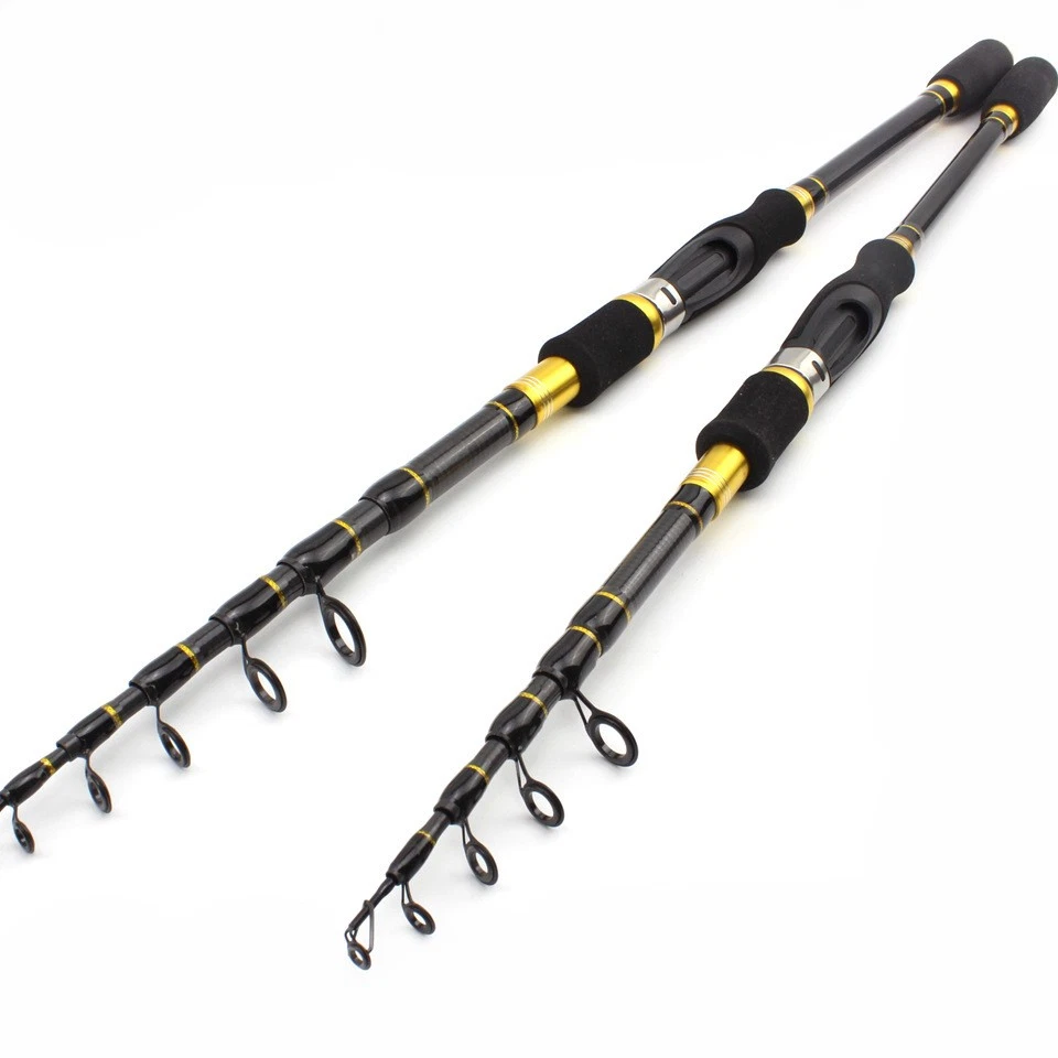 Fishing Rod Telescopic 1.8m 2.1m 2.4m 2.7m Carbon Casting Spinning Sea Tackle