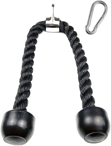 Qibylift Latzugstange 56 Cm - Fitness Griff Mit Karabiner Für Kabelzug & Heimtraining