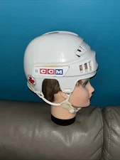 VINTAGE CCM HT2 HOCKEY HELMET WITH FOAM BUMPERS White
