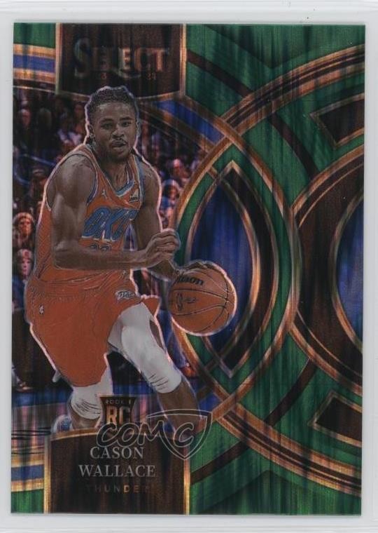 2023-24 Panini Select Premier Level Green Shock Prizm Cason Wallace #103 1u6