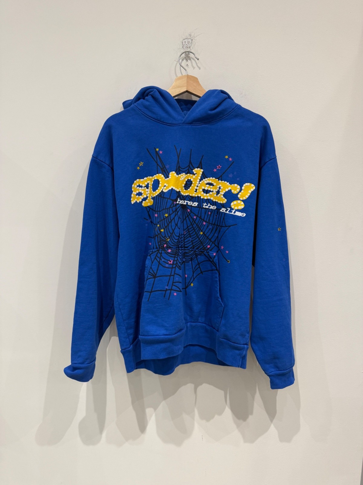Sp5der Hoodie TC Blue Size: Large